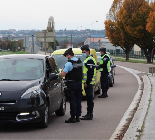 Opération de contrôles de la gendarmerie (7/11/20) © gendarmerie du Doubs ©
