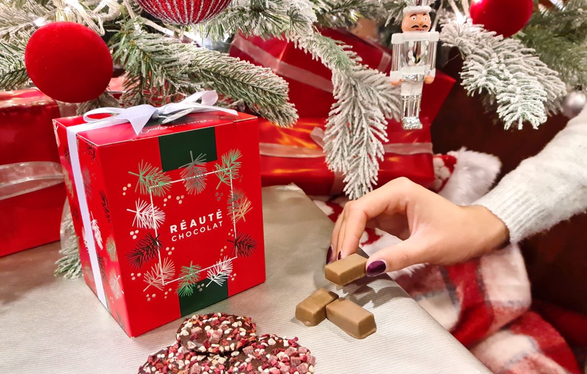 Idée cadeau de Noël à Besançon : un coffret Noël merveilleux Réauté Chocolat  ! •