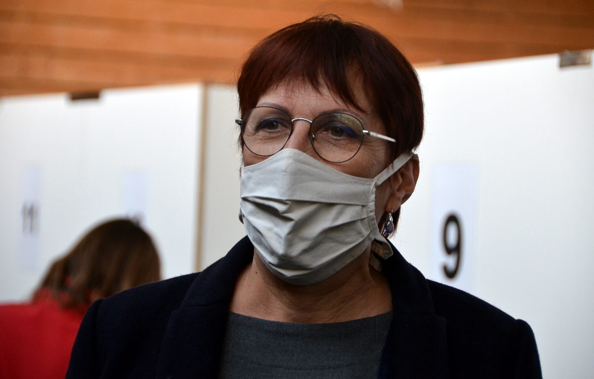 Anne Vignot visite le premier centre communal de vaccination de Besançon ©Alexane Alfaro ©