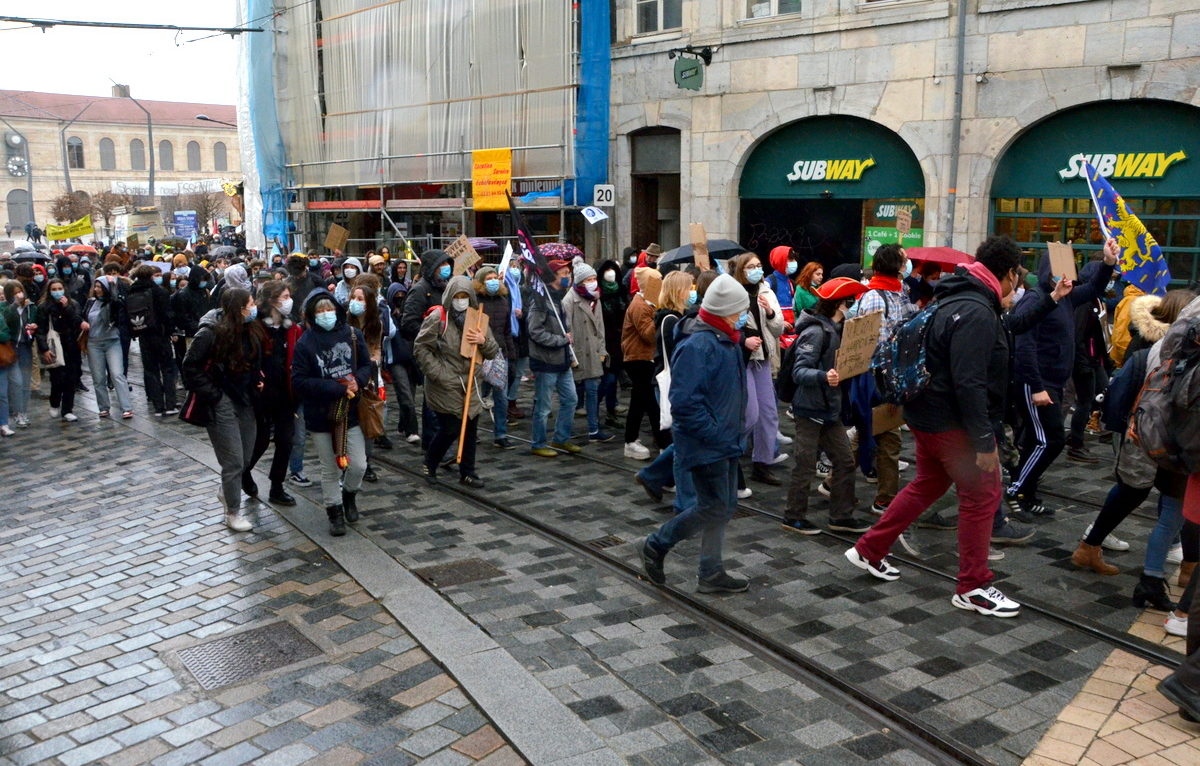 Marche pour le climat le 19 mars à Besançon. © Alexane Alfaro