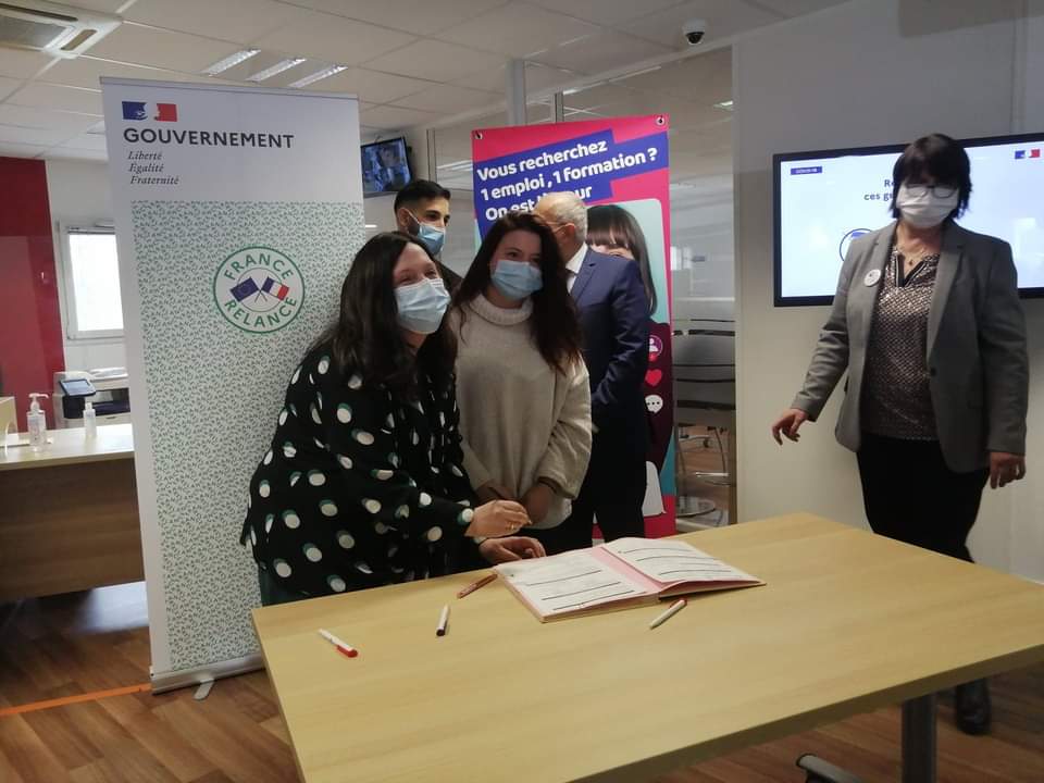 Visite du préfet de Bourgogne Franche-Comté dans une agence Pôle emploi à Dijon. © Pôle emploi Dijon Ouest