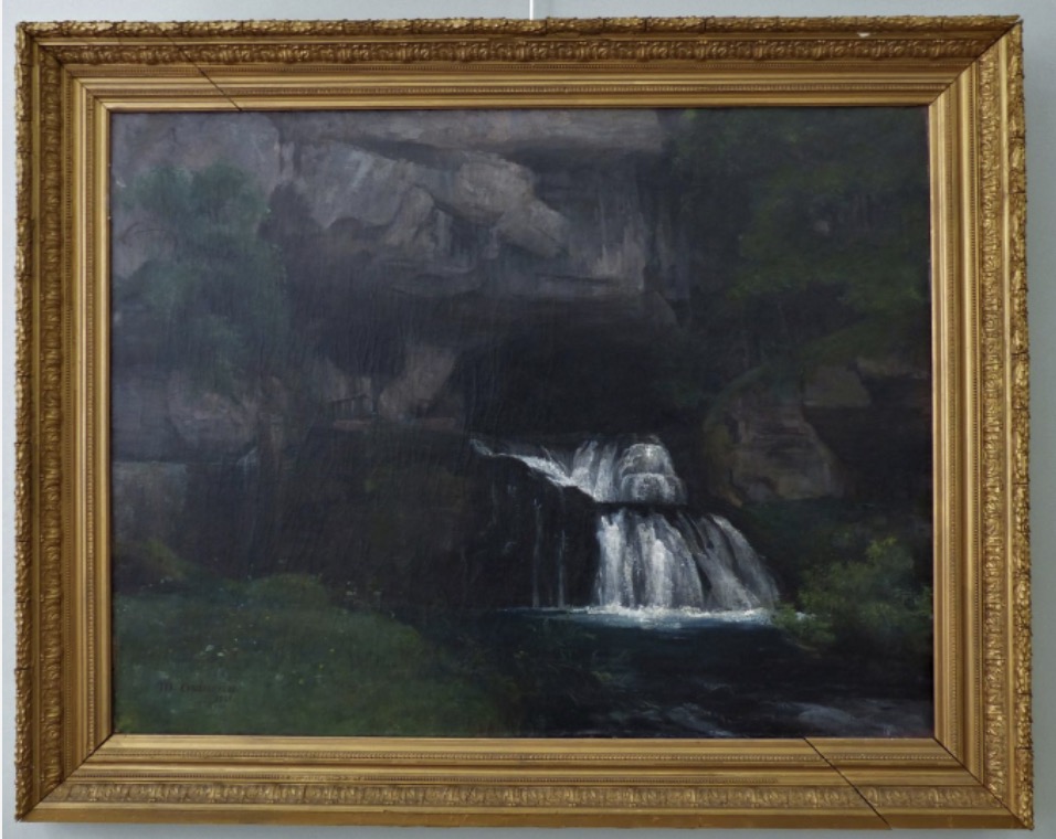 Marcel Ordinaire, La Source du Lison, 1880, huile sur toile signée et datée ©