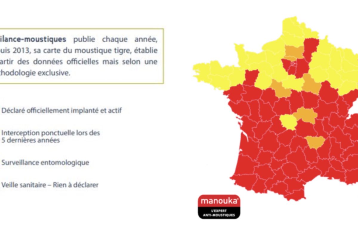 La carte du moustique tigre 2021. © Vigilance Moustiques