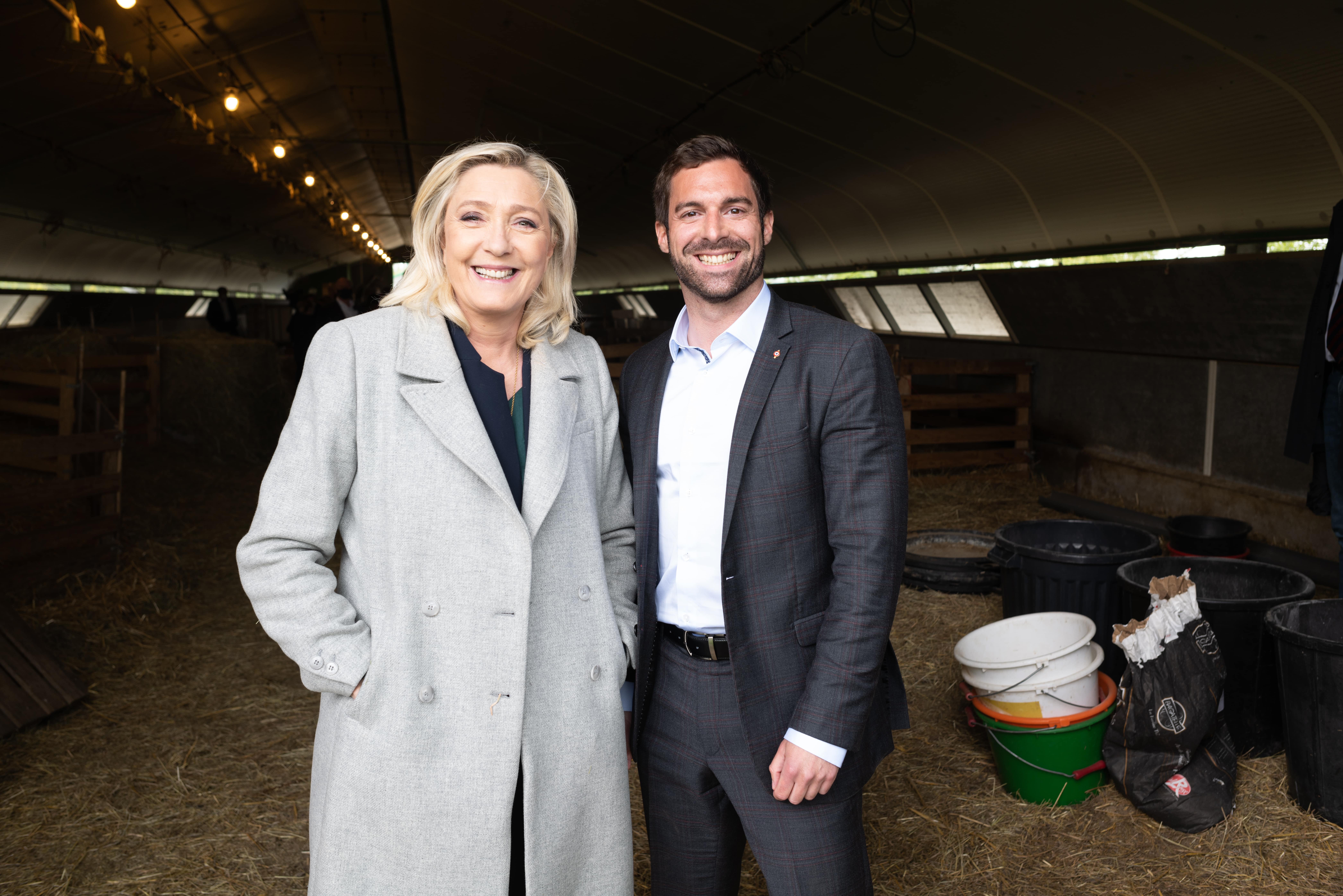 Marine Le Pen et Julien Odoul. © Rassemblement national