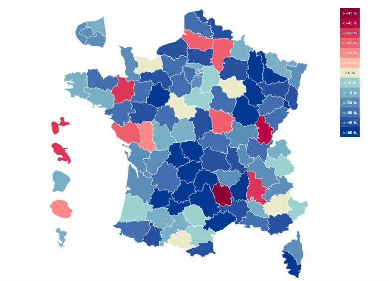 Evolution du taux d'incidence sur sept jours  &copy; Covid Tracker
