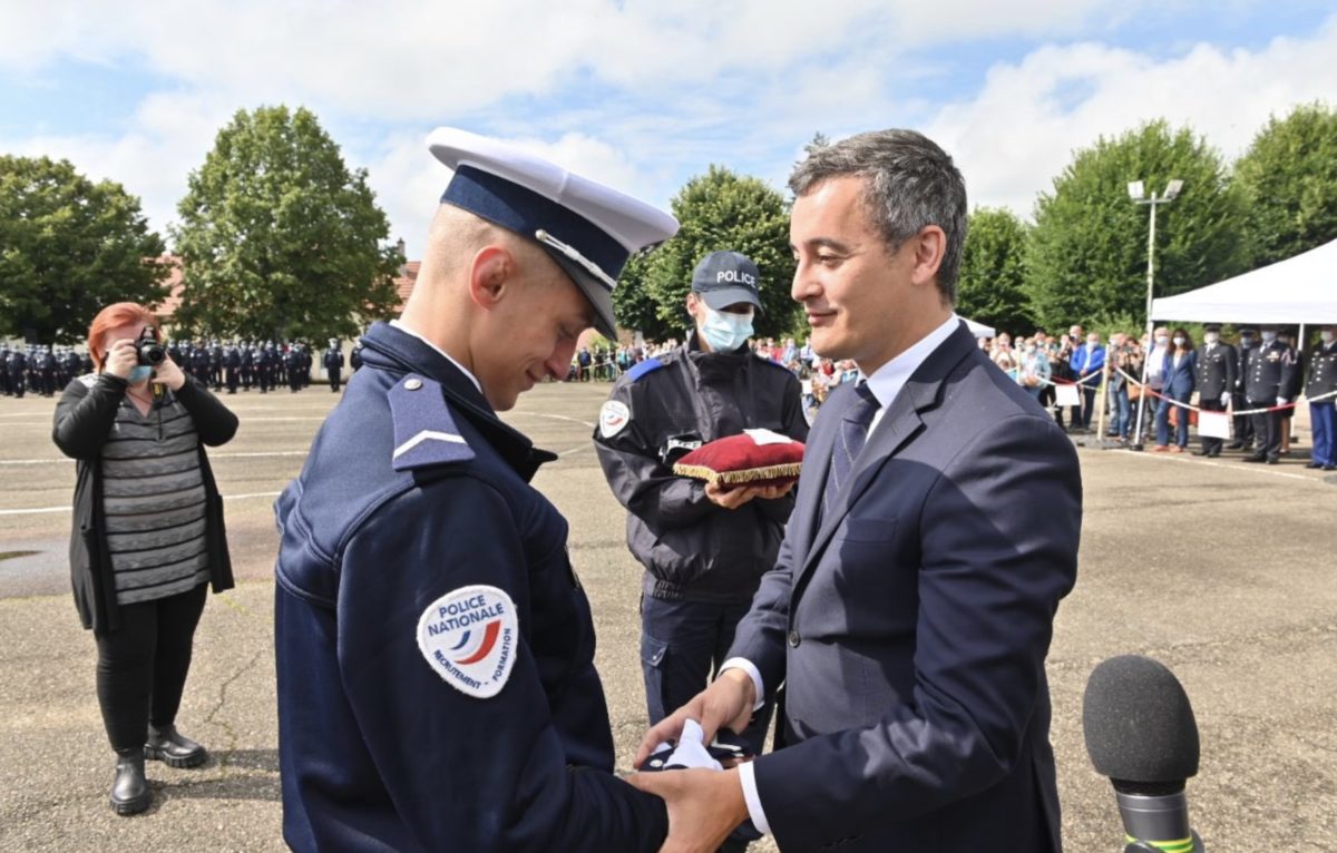 Gerald Darmanin était déjà venu à Montbéliard le 16 juillet 2021 dernier (photo d'archives). © Gérald Darmanin/Twitter