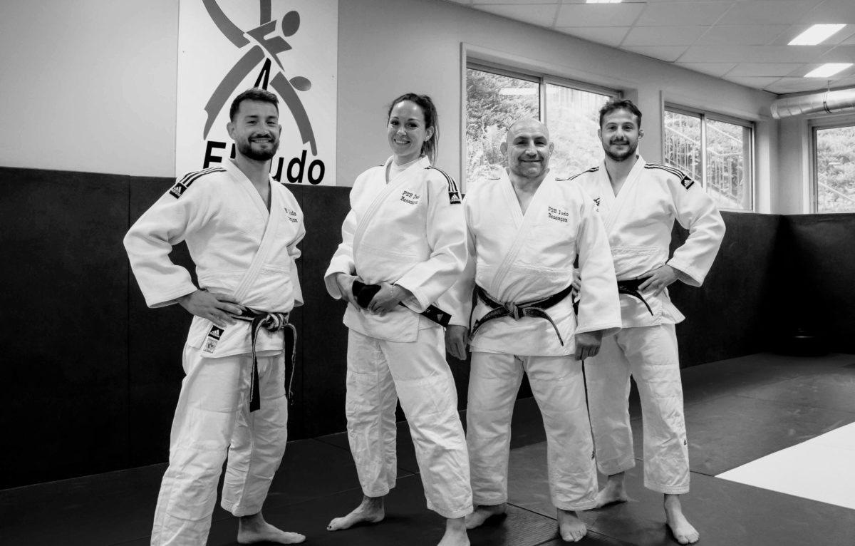 Alexis Chaudière, Lucile Hache, Philippe Taurines et Dylan Borne. © PSB Judo