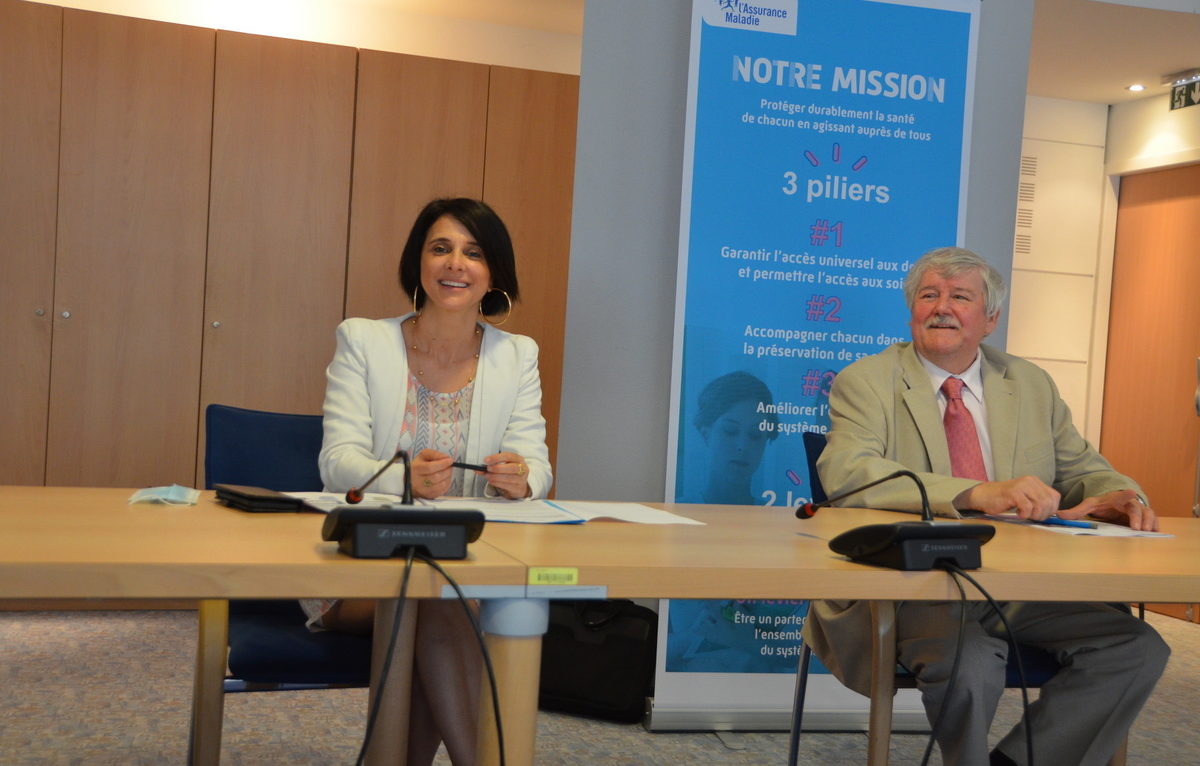 Fabienne Jacquemard, nouvelle directrice de la CPAM du Doubs et Yves Thiébaud, président du conseil de la CPAM du Doubs. © Alexane Alfaro