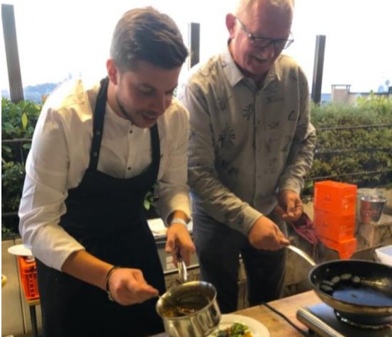 Le chef Matthias Marc et Jean-François Nicolet,
nouveau Président A2M © DR