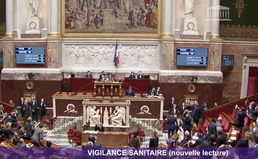  © Capture de la vidéo diffusée sur Twitter par l'Assemblée Nationale 