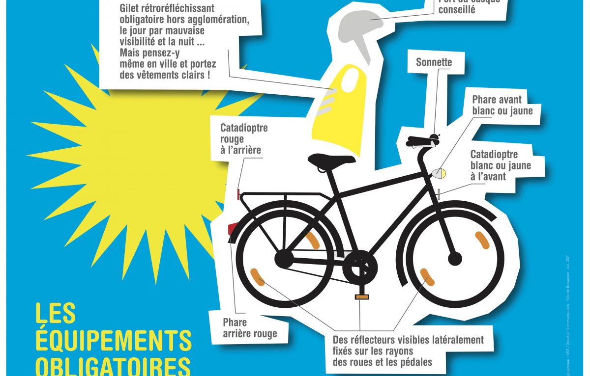 Équipements obligatoires et conseillés à vélo