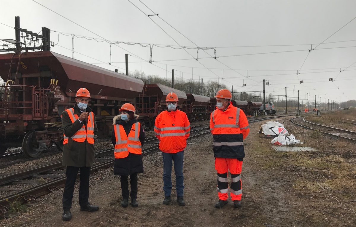 Visite des travaux du triage de Gevrey le 2 décembre 2021 ©SNCF Réseau ©