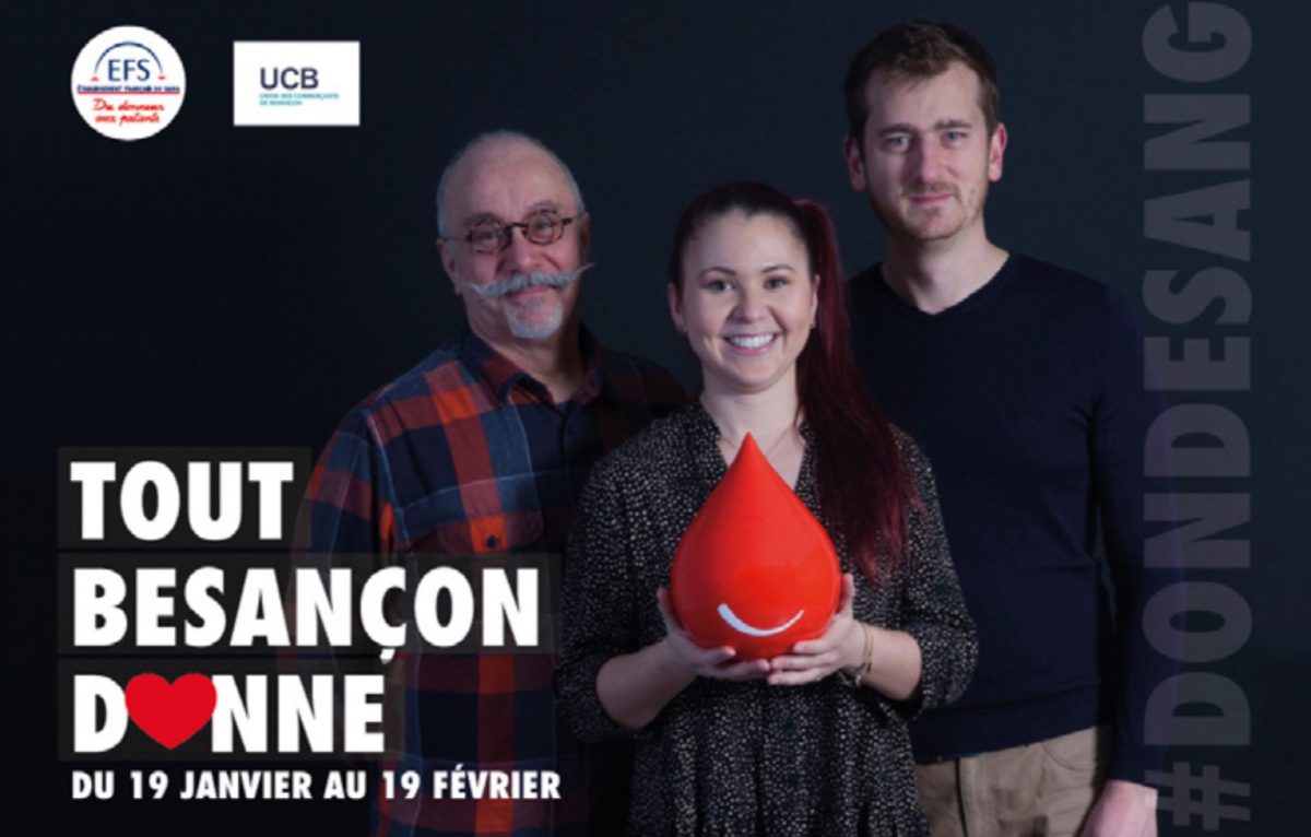 Serge Couësmes, Président de l’Union des Commerçants de Besançon, Sabine Jacquot-Boileau, chargée de communication ; Adrien Pourcelot, directeur. © EFS
