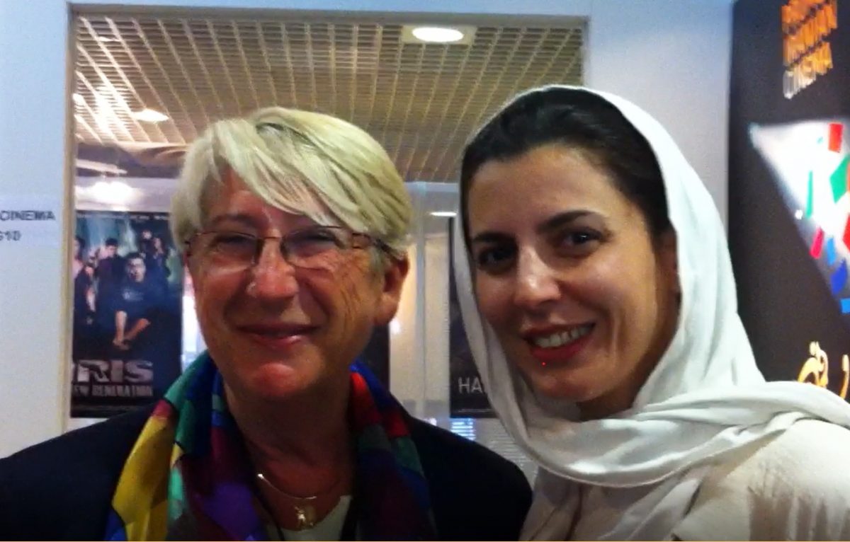 Martine Thérouanne, directrice du Festival international des cinémas d'Asie de Vesoul et l'actrice iranienne Leila Hatami. © JM Thérouanne/FICA