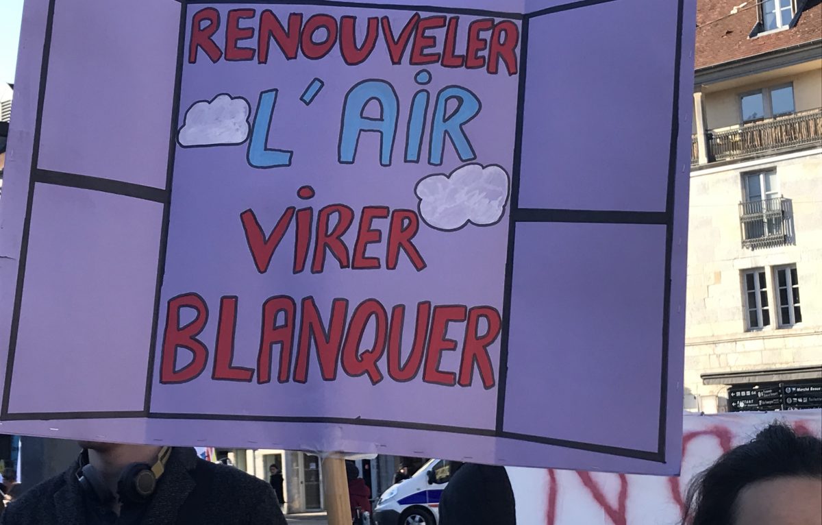 Manifestation du 13 janvier à Besançon contre le protocole sanitaire dans les écoles. © Alexane Alfaro