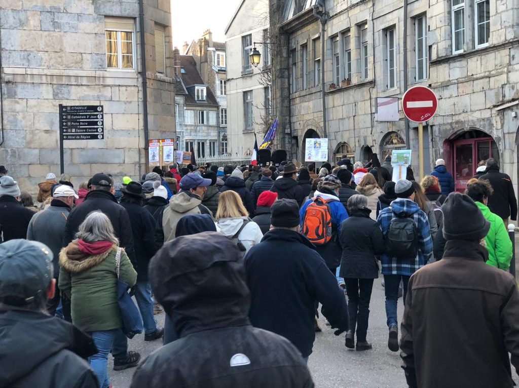 Ce samedi vers 16h rue Victor Hugo à Besançon. © Alexane Alfaro