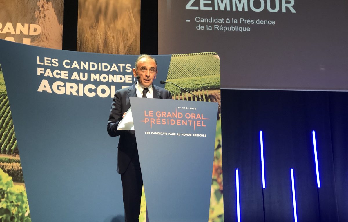 Eric Zemmour au grand oral de la FNSEA © Alexane Alfaro