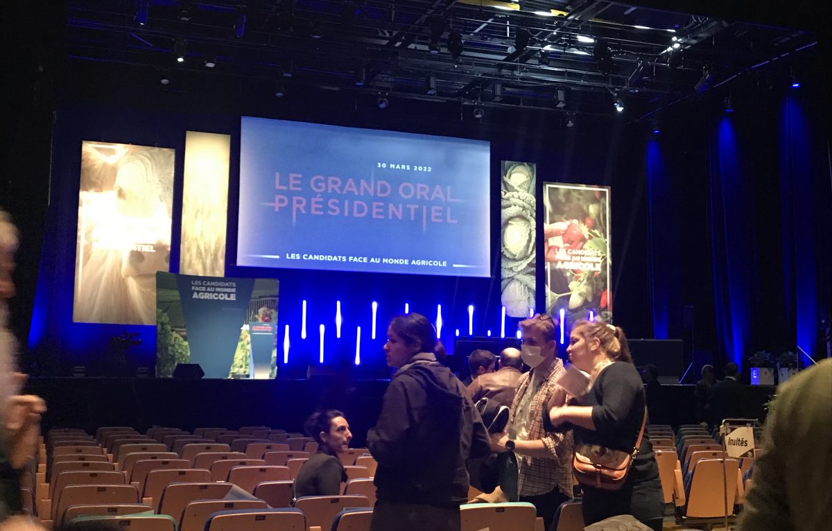 Grand oral des candidats face au monde agricole.  © Alexane Alfaro