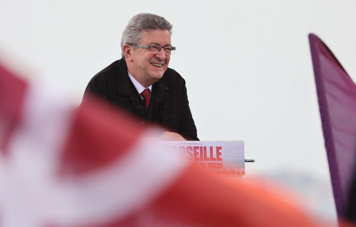 Jean-Luc Melenchon en meeting à Marseille le 27 mars. © L'Union Populaire/Equipe campagne J-L Mélenchon