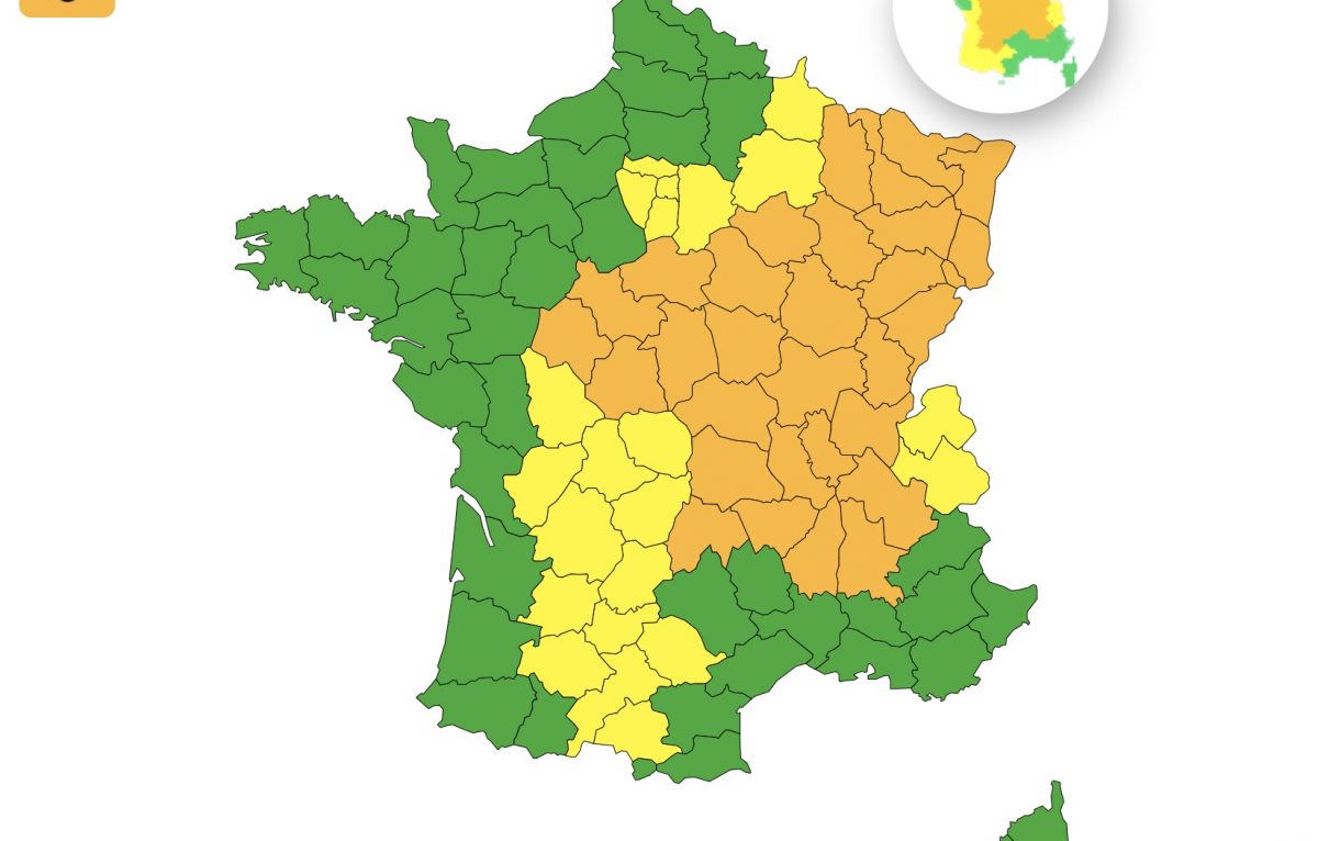 31 départements en vigilance orange canicule en fin d'après-midi ©