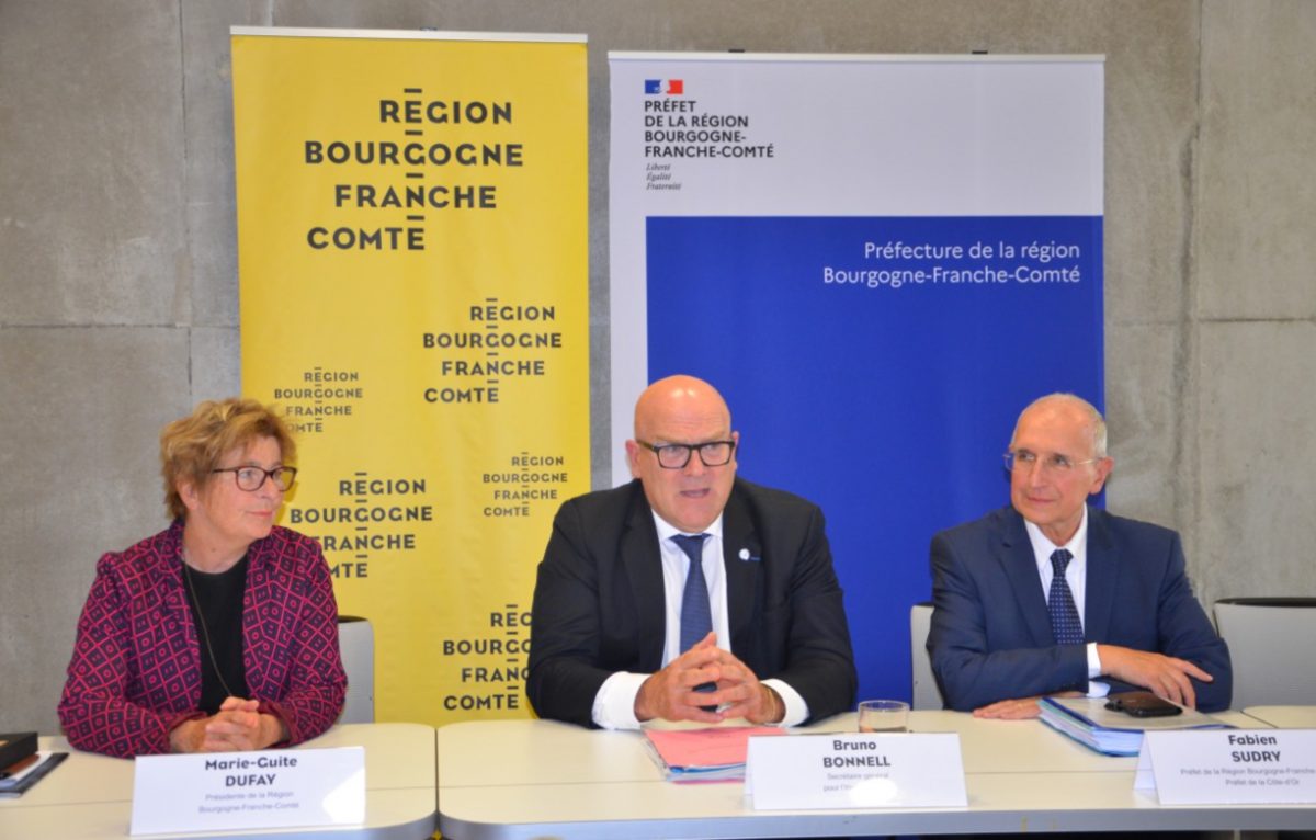 Marie-Guite Dufay, Bruno Bonnell, Fabien Sudry. © Région Bourgogne Franche-Comté