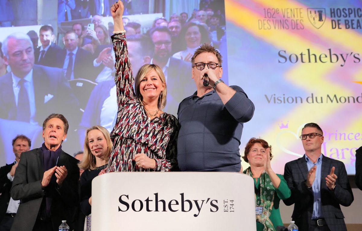 Flavie Flament et Benoît Magimel © Sotheby’s / Micha Patault