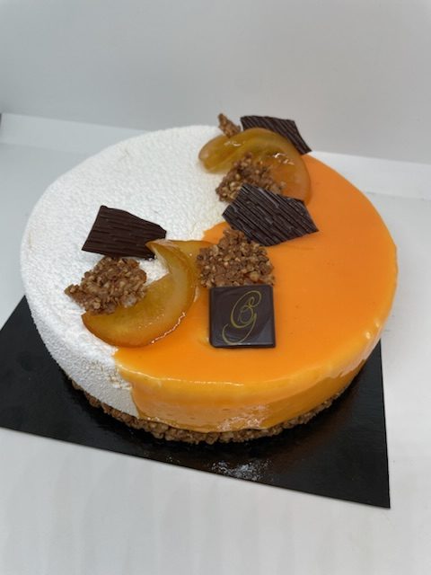 Le gâteau Mandaline sera décliné en bûche pour cette fin d'année. © Pâtisserie Grandvoinnet