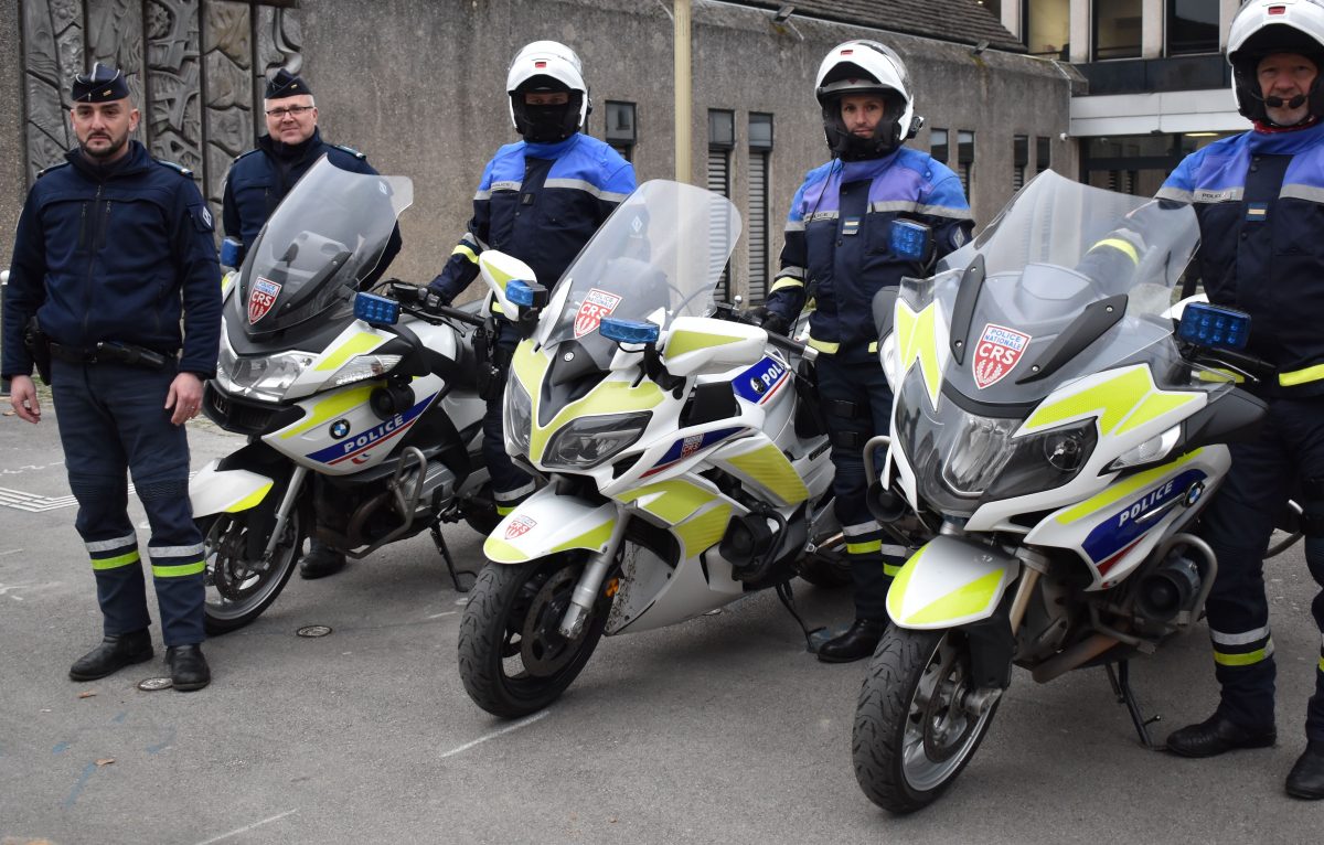 Unité motocycliste zonale des CRS en renfort à Besançon © Police nationale Besançon
