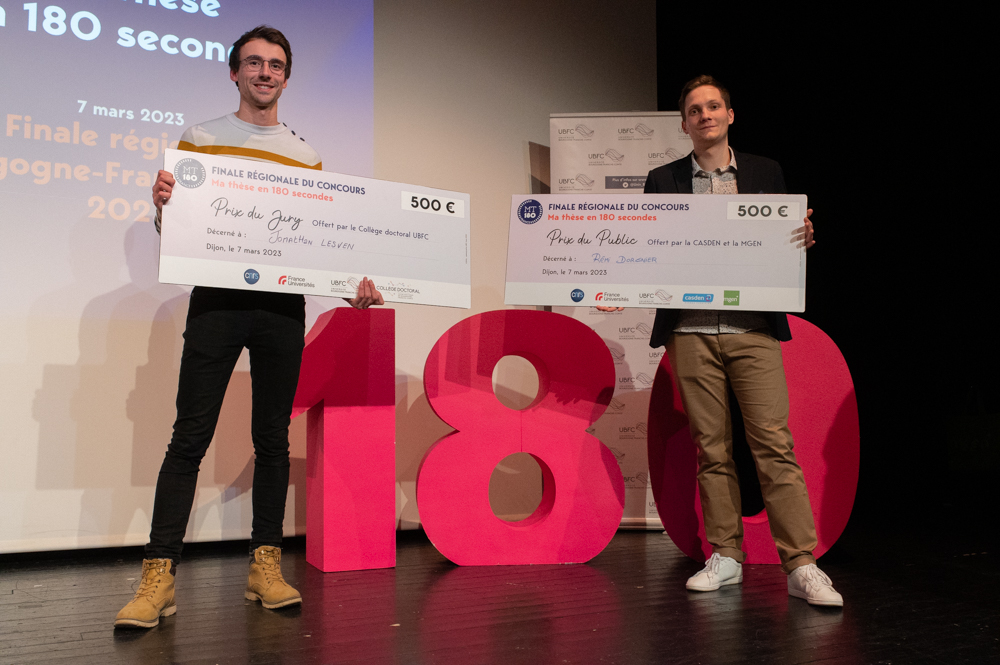 Les 2 gagnants, Jonathan Lesven et Rémi Dorgnier. © Edouard Barra