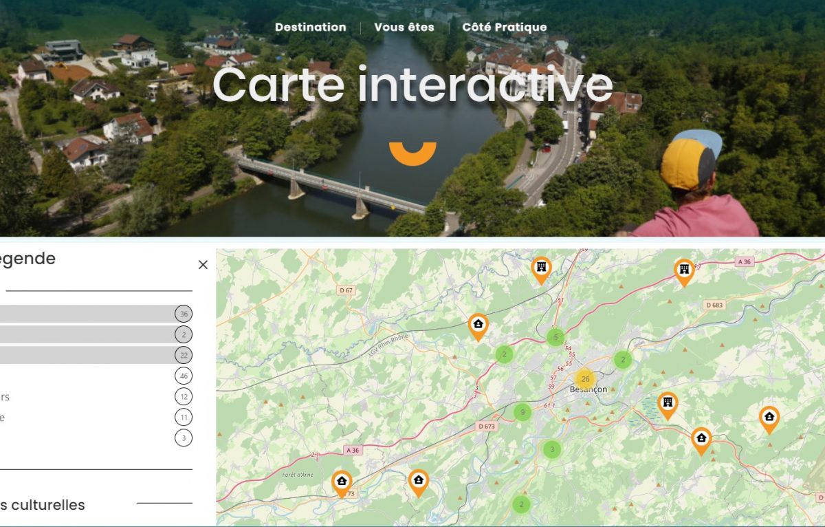 Une carte interactive pratique ! © Office de Tourisme et des Congrès du Grand Besançon