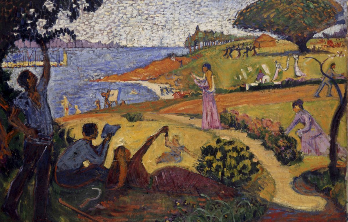 Paul Signac (1863-1935),
Au Temps d’harmonie, esquisse
1893
Huile sur toile ; 58,6 x 81 cm
Paris, collection privée © Collection privée / Droits réservé