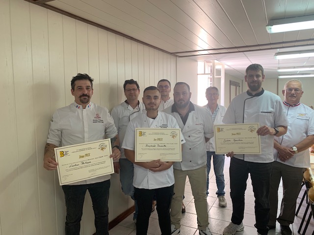 Les trois premiers du concours Croissant. ©  Union patronale boulangerie du Doubs