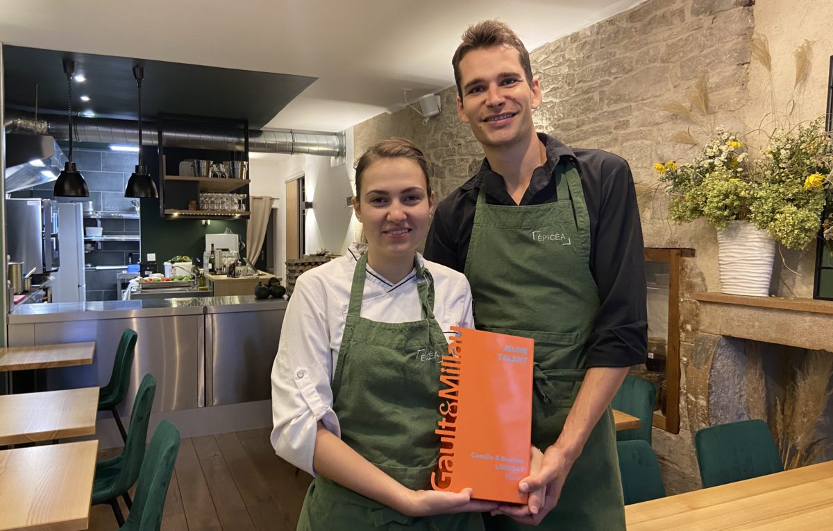 Camille et Bastian Loridat, lauréats du Trophée Jeunes Talents Gault&Millau 2024.  © Élodie R.