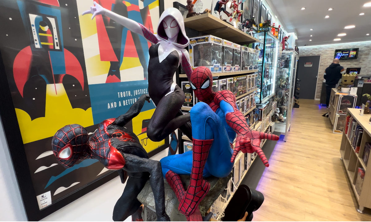 Sculpture Spider-verse par Queens studio, limitées à 499 exemplaires dans le monde © Cassandre B.