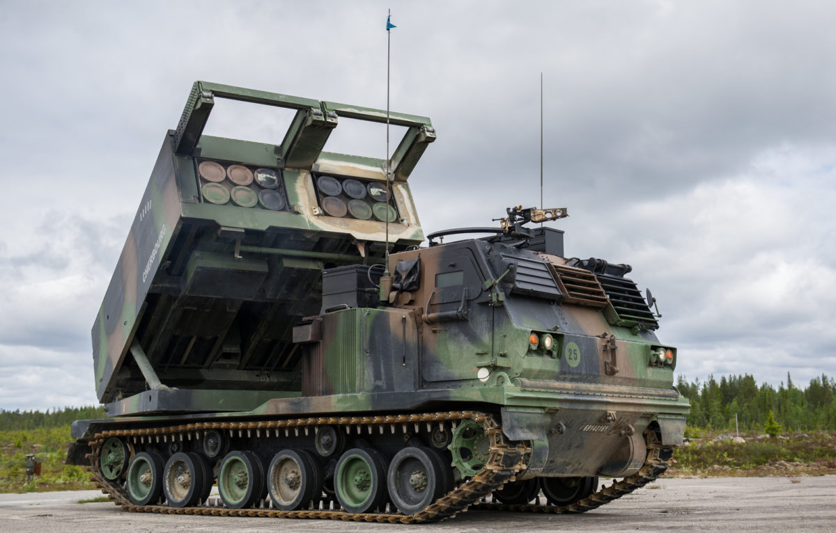 Vu du lance roquette unitaire (LRU) durant sa phase de tirs. © Armée de terre