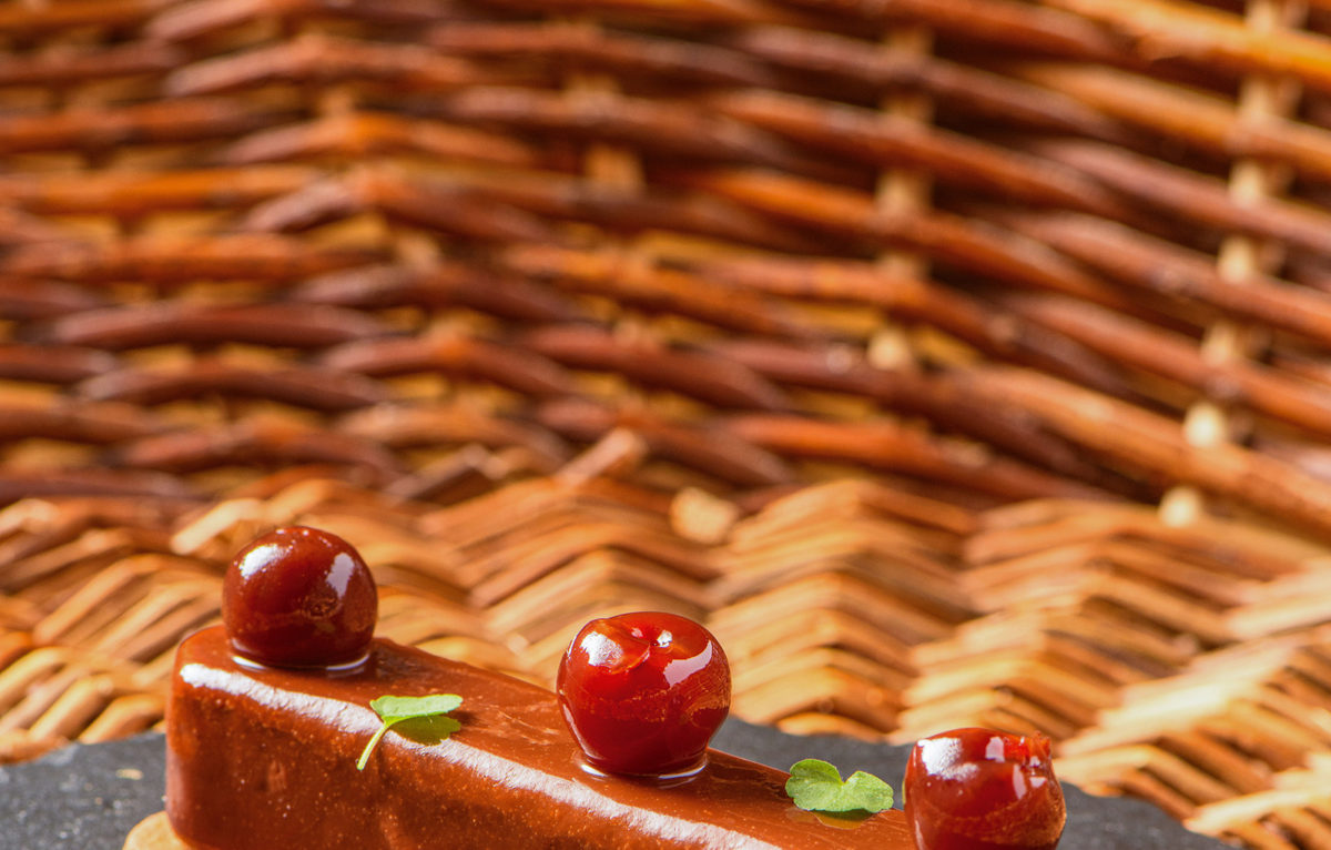 Finger chocolat et Griottines® de Fougerolles signé Blanche Loiseau © Photo William B/ComtoisjeCuisine