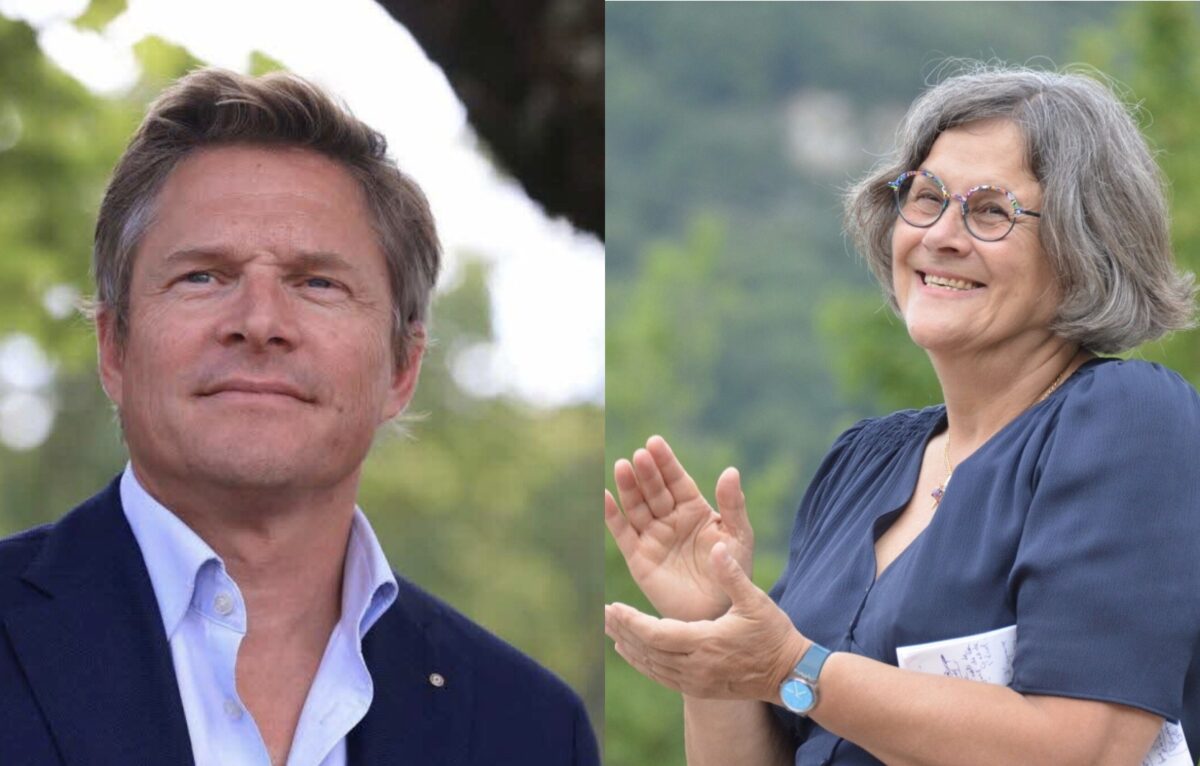 Benoît Vuillemin (Renaissance) et Dominique Voynet (NFP) © DR , Elodie R.