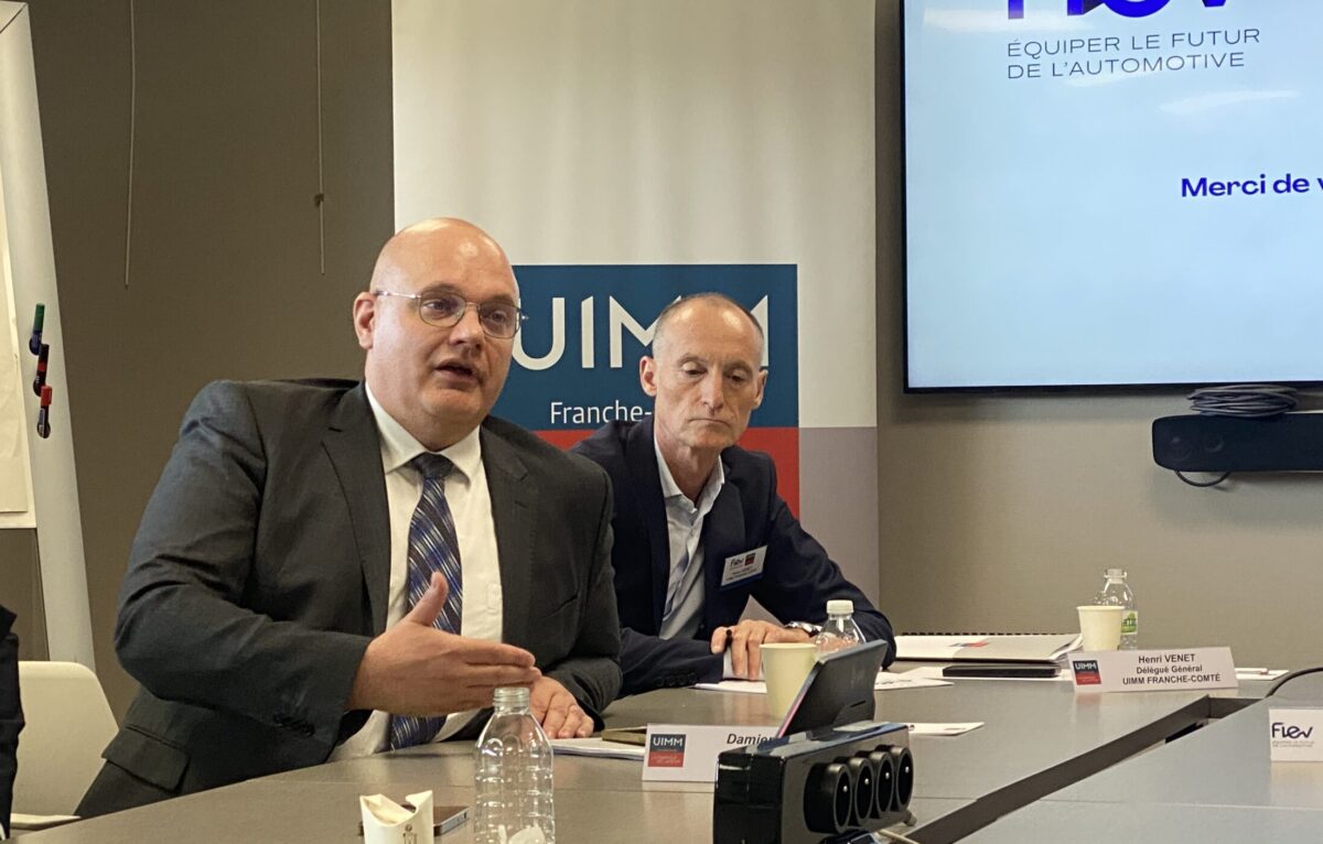 Damien Tournier, président de l'UIMM du Doubs et Henri Venet, délégué général de l'UIMM FC © Alexane Alfaro
