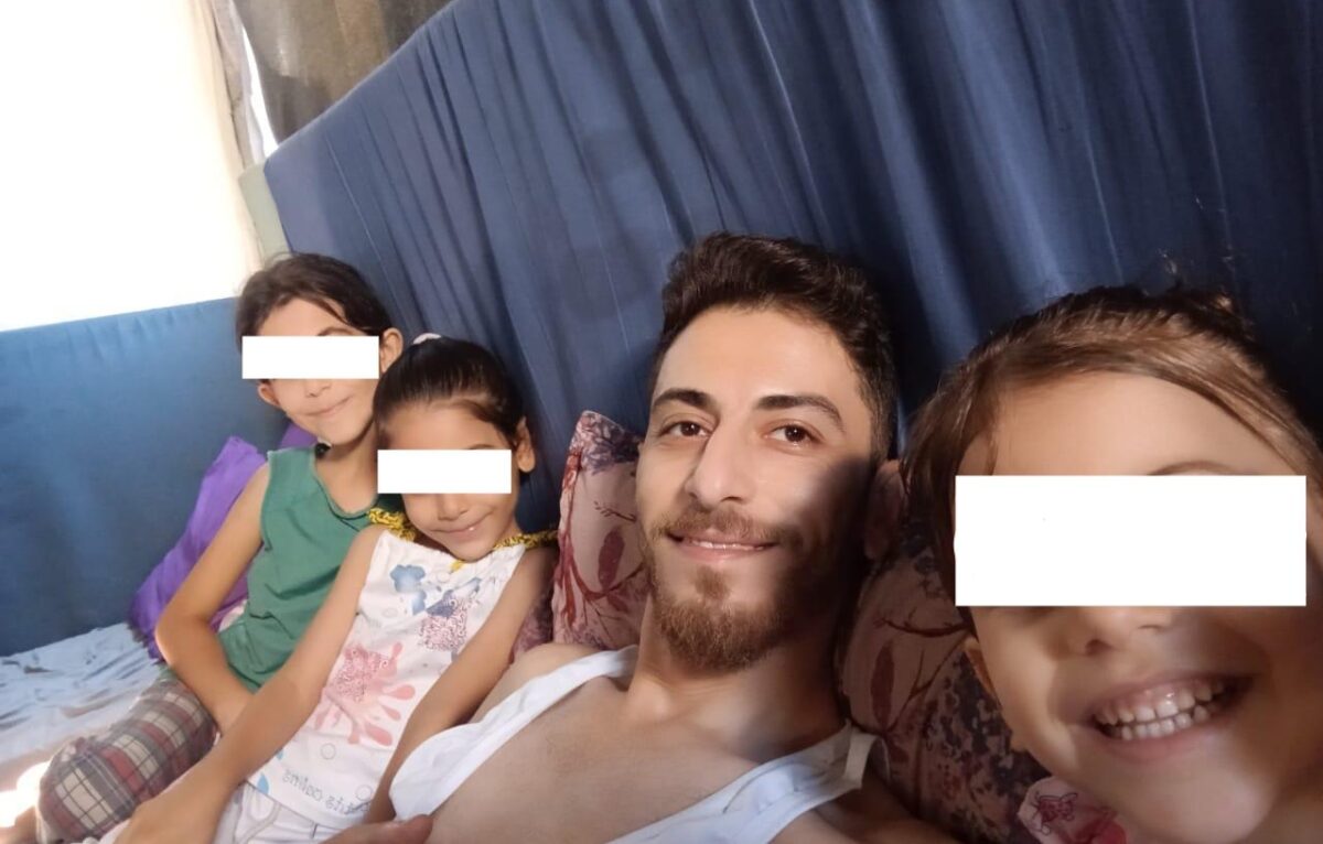 Ayman et une partie de ses enfants © Ayman