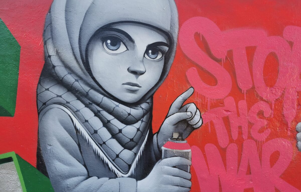 Fresque en cours de réalisation. © Denis Vieille