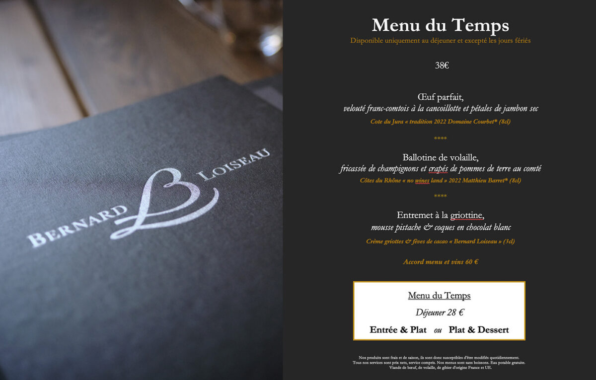 Loiseau du Temps - nouvelle carte
 © Bernard Loiseau