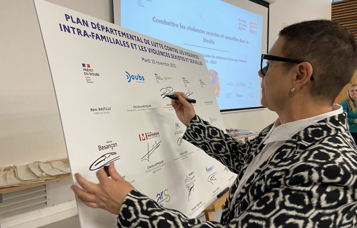 Christine Bouquin, présidente du conseil départemental du Doubs. © Élodie R.