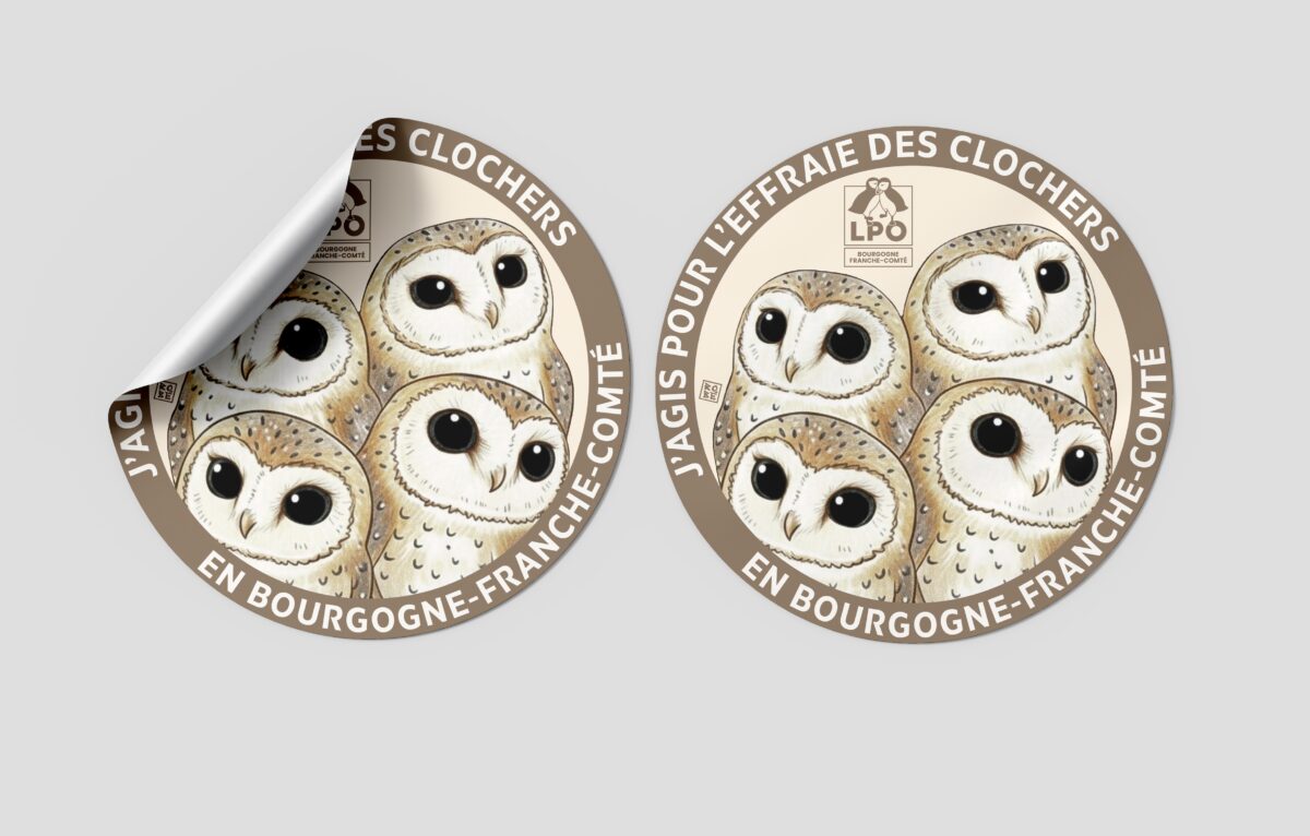 Stickers créés par l'artiste Clara Robé pour les contributeurs © LPO