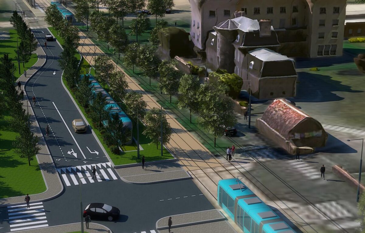 Futur terminus du tramway à la station Brulard à Besançon. &copy; EgisRail