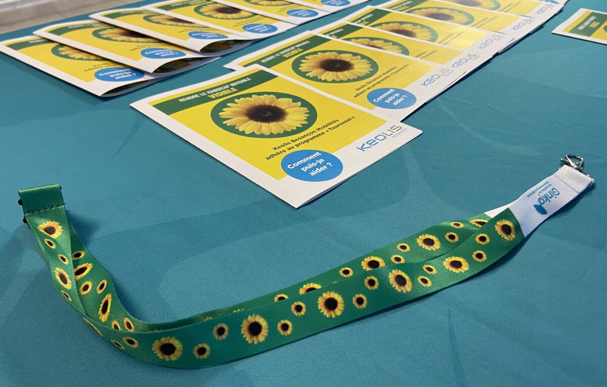 Les cordons permettant de signaler un handicap invisible.  &copy; Élodie R.