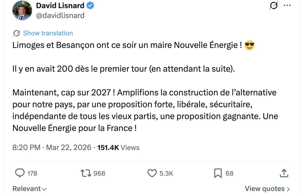 Capture d'écran de X &copy;