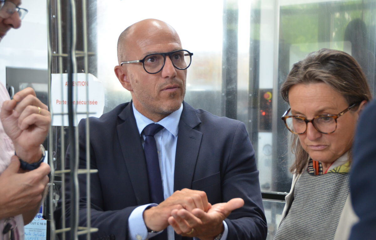 Ludovic Fagaut, président de Grand Besançon Métropole et Anne Falga, 2e VP en charge du développement économique, de l’emploi et de l’insertion.   &copy; Élodie R.