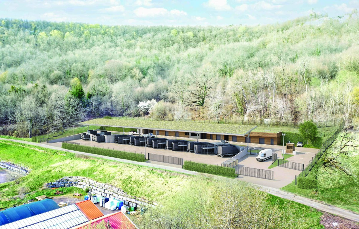 Vue d'architecte du futur éco-centre d'Ornans. &copy; Sybert