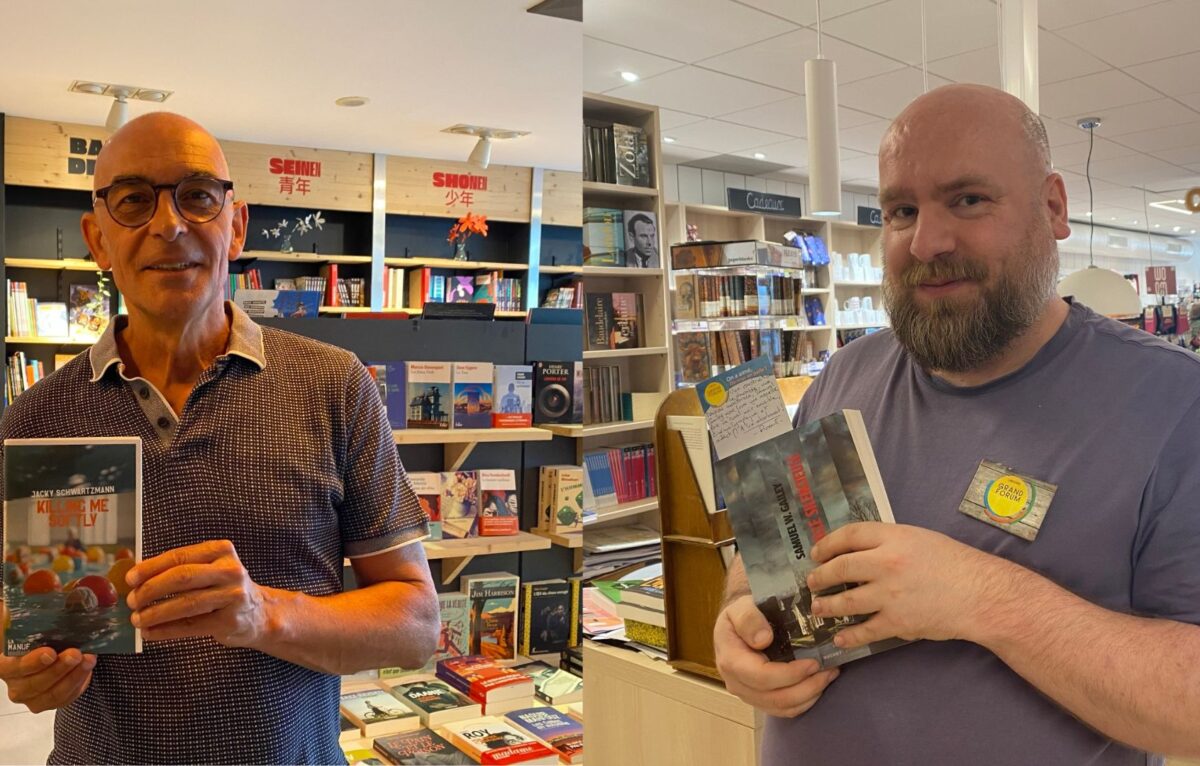 De gauche à droite : Bruno, libraire à Reservoir Books et Florent, libraire à Grand Forum &copy; Hélène Loget
