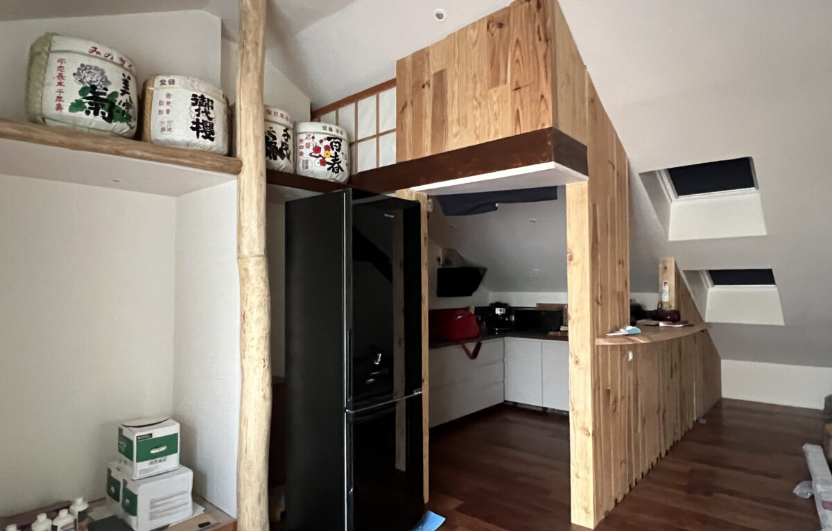 Ryokan, appartement japonais en construction. &copy; Kobukan Besançon